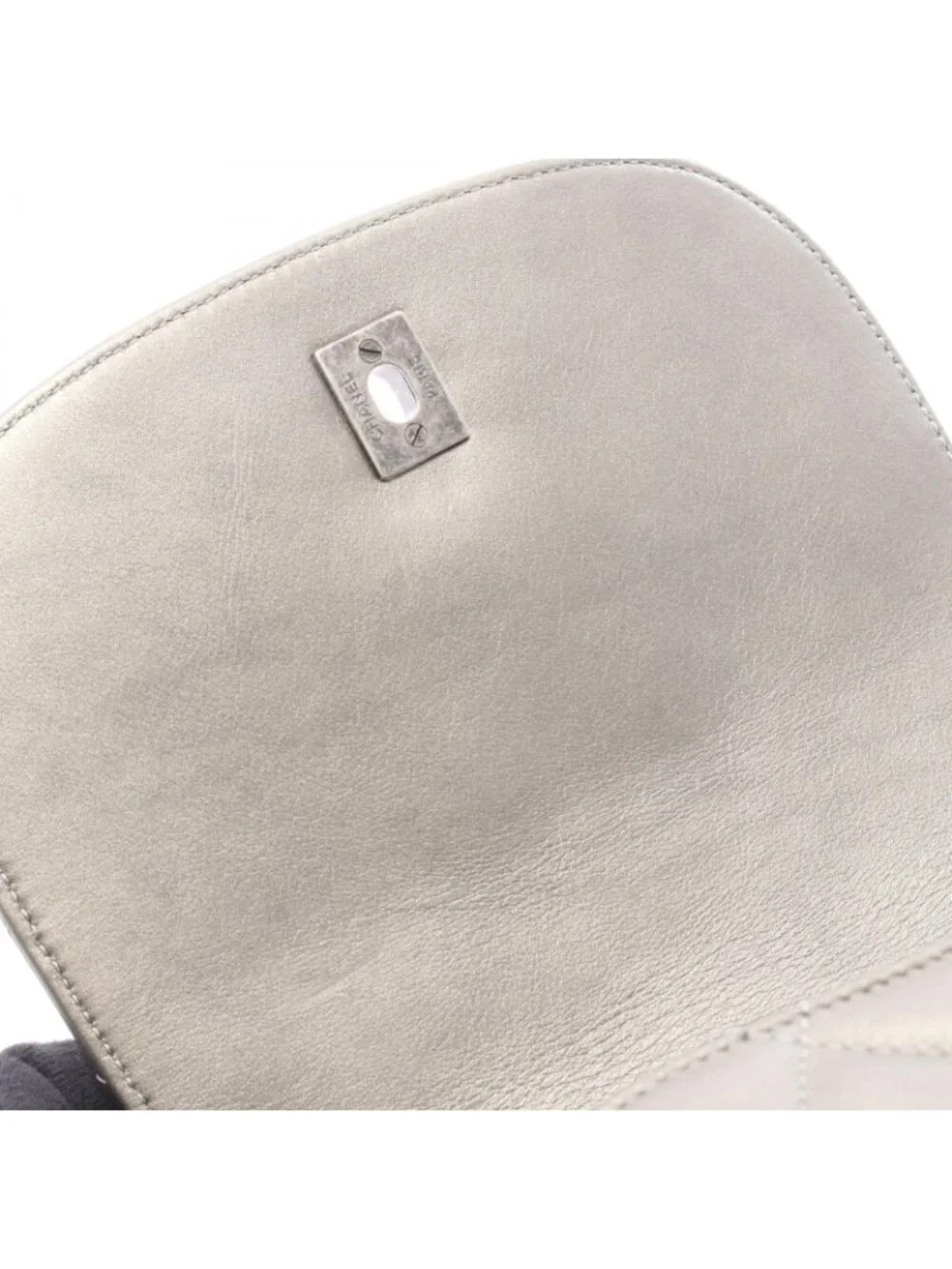 Chanel Shoulder Bag Quilted Round Flap Small Metallic Sill Bague Lambskin Chain